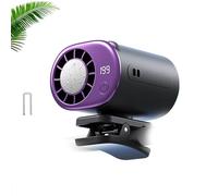 Genérico 2026 Car Clip on Air Conditioner Fan with LED Display, Mini Table Fan for Outdoor,360 - rotación, 16 ° C semi - cooling, para umbrella, office, car, Beach (Gray)