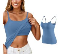 Genérico 2026 Chaleco con Tirantes Mujer Ropa Interior Yoga Camiseta básica sin Mangas Top Deportivo Ligero Transpirable (Blue, XL)