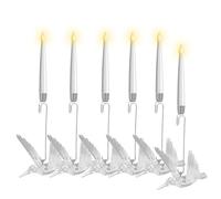 Genérico 2026 Clip On Candles for Christmas Trees, Flameless Battery-Operated with Remote - 6 Shapes for Christmas Tree & Party Decor, Safe for Kids/Pets (Birds,6Pcs)