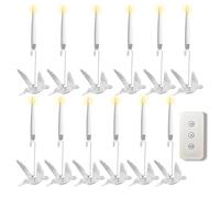Genérico 2026 Clip On Candles for Christmas Trees, Flameless Battery-Operated with Remote - 6 Shapes for Christmas Tree & Party Decor, Safe for Kids/Pets (Birds,12Pcs)
