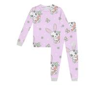 Genérico 2026 Conjunto Casual Infantil de Camiseta Estampada y Pantalón Largo para Niñas (3-4)