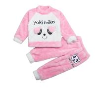 Genérico 2026 Conjunto de Ropa de Franela de Animados para niños y niñas, Sudadera, Top y Pantalones, Ropa de casa cálida y y Peluda con Pantalones de chándal de Lana (PK1, 110/XL)