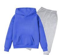 Genérico 2026 Conjunto de Sudadera con Capucha y Pantalones Largos Ligeros con Estampado de Letras de Manga Larga para niños y niñas (Blue, 5-6 Years)