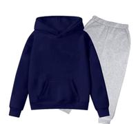 Genérico 2026 Conjunto de Sudadera con Capucha y Pantalones Largos Ligeros con Estampado de Letras de Manga Larga para niños y niñas (Navy, 5-6 Years)