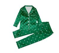 Genérico 2026 Conjunto Infantil de Dos Piezas Liso para niñas Top Manga Larga y Pantalones Deportivos cómodos diseño Informal Ideal otoño Invierno apropiado para pequeñas y (Green, 11-12 Years)