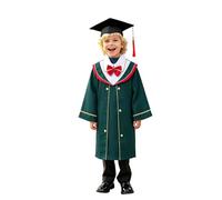 Genérico 2026 Conjunto Médico Infantil para Doctores Disfraz Ceremonia Graduación con Toga y Birrete para Niños Preescolar Primaria (Green, 15-16 años)