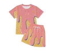 Genérico 2026 Conjunto Veraniego Infantil con Estampado Shorts Casuales para niñas Ropa Divertida pequeña Juego Diario niños niñas Edad 3-11 años (6-7 Years)