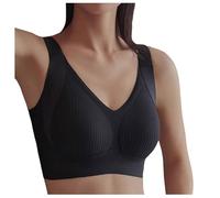 Genérico 2026 Correa de hombro transparente cómoda y para mujer, sin espalda, sin esponja, con correas de hombro convertibles (Black, M)
