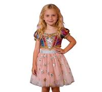 Genérico 2026 Falda Ballet Lentejuelas Estrellas para niñas Vestido tutú con Malla Falda vaporosa Princesa Infantil (4-5 Years)