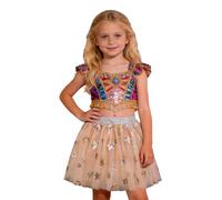 Genérico 2026 Falda Ballet Lentejuelas Estrellas para niñas Vestido tutú con Malla Falda vaporosa Princesa Infantil (Light Yellow, 12-18 Months)