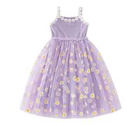Genérico 2026 Falda de Tul para niñas Vestido Princesa hinchado con pequeña Verano Playa Infantil (Purple, 5-6 Years)