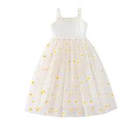 Genérico 2026 Falda de Tul para niñas Vestido Princesa hinchado con pequeña Verano Playa Infantil (White, 3-4 Years)