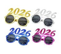 Genérico 2026 Gafas | Accesorios para Lentes de Utilería | Lentes Decorativos del 2026 - Para Niños Y Adultos, Reuniones De Año Nuevo, Fiestas, Cine, Cosplay Y Fotografía