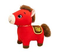Genérico 2026 Giocattolo Peluche Cavallo - Tradizionale Bambola Da Abbraccio Carina E - Animali Di Peluche A Forma Cavallo - per Bambini Celebrazione Cinese Natale Casa Camera Dei Bambini Collezione