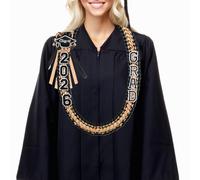 Genérico 2026 Graduation Ribbon Lei Necklace 120cm | Grad Accessory For Women Men Senior Graduates College Student School Ceremony | Celebration Lei of For and with Vibrant Festive Design