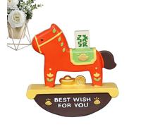 Genérico 2026 Horse Figurine - Chinese New Year Keepsake for Festive Display | Sculpted Material with Traditional Motif Detail, Auspicious Table Accent, Seasonal Decoration for Gift 3.15x3.15x1.38 in