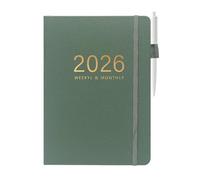 Genérico 2026 Journal, A5 Writing Notebook, 144 Sheets Hardcover Calendar Planner Book for Travel Study Work Business School Meeting Graduation Use, 8.46x6.1x0.47 Inches, 1-Piece 310g