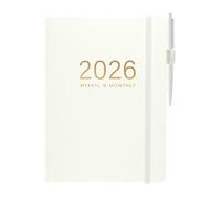 Genérico 2026 Journal, A5 Writing Notebook, 144 Sheets Hardcover Calendar Planner Book for Travel Study Work Business School Meeting Graduation Use, 8.46x6.1x0.47 Inches, 1-Piece 310g