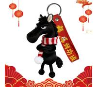 Genérico 2026 Keychain - 7.87inches Year Of The Horse Plush Keyring, Stuffed Horse Keychain Pendant, For Men Women Boys Girls Youth Teens Husband Son Daughters Family Decoration Accessories
