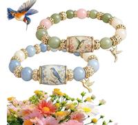 Genérico 2026 Limited Edition Bluebird Blessings Bracelet, Bluebird Blessings Bracelet, Inspirational Hummingbird Strength Beaded Bracelets for Women and Men (#5)