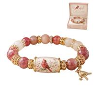 Genérico 2026 Love Peace Spring Blessings Bracelet, Hummingbird Garden Faith Bracelet, Inspirational Bird Charm Beaded Bracelets for Strength,Hope and Joy, Motivational Jewelry Gifts for Women