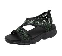 Genérico 2026 Mujer Verano Malla Playa Elatic Band Deporte Casual Open Toe Cuñas Fondo Transpirable Zapatos Sandalias