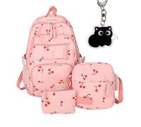 Genérico 2026 NEW Bow Backpack 3-Piece Set Cute College Laptop Rucksack for Women Fashion Travel Daypack (N)
