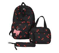 Genérico 2026 NEW Bow Backpack 3-Piece Set Cute College Laptop Rucksack for Women Fashion Travel Daypack (O)