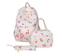 Genérico 2026 NEW Bow Backpack 3-Piece Set Cute College Laptop Rucksack for Women Fashion Travel Daypack (K)