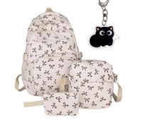 Genérico 2026 NEW Bow Backpack 3-Piece Set Cute College Laptop Rucksack for Women Fashion Travel Daypack (H)