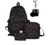 Genérico 2026 NEW Bow Backpack 3-Piece Set Cute College Laptop Rucksack for Women Fashion Travel Daypack (I)