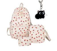 Genérico 2026 NEW Bow Backpack 3-Piece Set Cute College Laptop Rucksack for Women Fashion Travel Daypack (J)