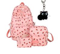 Genérico 2026 NEW Bow Backpack 3-Piece Set Cute College Laptop Rucksack for Women Fashion Travel Daypack (L)