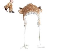 Genérico 2026 New Brown Deer Print Leg Warmers and Hat for Women, Deer Print Leg Warmers, Soft Thick Warm Plush Clothes Accessories for Women (Brown Hat)