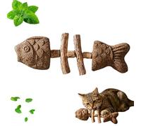 Genérico 2026 New Creative Fish Bone Cat Dental Chew Toy, Silvervine Chew Sticks for Cats, Catnip and Silvervine Chew for Cats Teething and Stress, Durable Wooden Feline Tooth Care Tool (C1PCS)