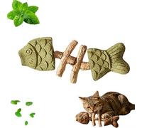 Genérico 2026 New Creative Fish Bone Cat Dental Chew Toy, Silvervine Chew Sticks for Cats, Catnip and Silvervine Chew for Cats Teething and Stress, Durable Wooden Feline Tooth Care Tool (B1PCS)
