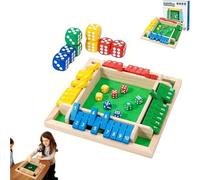 Genérico 2026 New Four-Sided Flip Card Game Toys, with 8 Dice, 4 Sided Family Math for 2-4 Players, Enhancing Mathematical and Decision-Making Skills (Colorful)