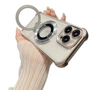 Genérico 2026 New in Phone Case for iPhone 17 Series, Four Corners Air Cushion Anti-Fall Case for iPhone with Invisible Ring Stand (Gray,14 Pro)