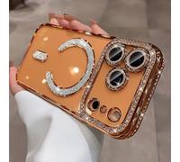 Genérico 2026 New in Phone Case for iPhone 17 Series - Glitter Bling Rhinestone Sparkly Magnetic Case, Four Corners Air Cushion Anti-Fall Case for iPhone with Invisible Ring Stand (#7,for iPhone 17)