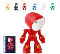 Genérico 2026 New Lonely Robot Cartoon Cute Robot Design Companion Table Light, Mini Creative Robots Tablellamp, Unique Led Mini Night Light, Posable Body Bot Style, a Unique Companion (Red)