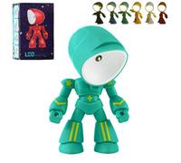 Genérico 2026 New Lonely Robot Cartoon Cute Robot Design Companion Table Light, Mini Creative Robots TableLlamp, Creative Fully Posable Body Bot Style, Magnetic Design for Bedroom Office (Green)