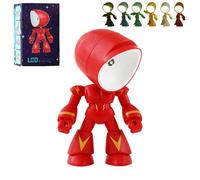 Genérico 2026 New Lonely Robot Cartoon Cute Robot Design Companion Table Light, Mini Creative Robots TableLlamp, Creative Fully Posable Body Bot Style, Magnetic Design for Bedroom Office (Red)