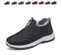 Genérico 2026 New Men's Winter Warm Fur Lined Slip-On Snow Boots with Arch Support - Lightweight Water Resistant Non-Slip Outdoor Boots (Gray,40)