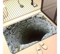 Genérico 2026 New Optical Illusion Rug Hole,3D Hole Rug,3D Rugs Optical Illusion, Bottomless Trap Illusion Carpet, Non-Slip 3D Rugsfor Door Entrance, Bathroom, Stairs, Playroom (#A,19.69 * 31.5 in)