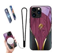 Genérico 2026 New Personalized Wood Grain Dragon Compatible, Dragon Pattern Glass Silicone Shockproof Cover, Magnetic Wireless Charging, for iPhone 17/16/15/14/13 (16 Pro,Purple)