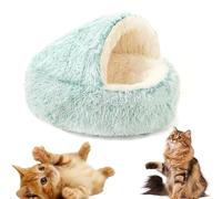 Genérico 2026 New Plush Hooded Cat Bed, Christmas Cat Bed, Cozy Pet, Dog with Cover Cave, Washable Soft Puppy for Pet Owners (Green,3XL)