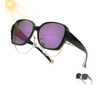 Genérico 2026 New Polarized UV400 Protection Trendy Round Cat-Eye Sunglasses Women'S Cat Eye Sunglasses Polarized (#11)