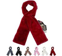 Genérico 2026 New Scarf with Hidden Zipper Pocket, Faux Fur Pull Through Scarf with Secret Zipper, Ultra-Soft Solid Pocket Scarfs for Hands-Free Storage Phone, Keys and Personal belongings (Red)