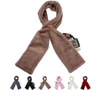 Genérico 2026 New Scarf with Hidden Zipper Pocket, Faux Fur Pull Through Scarf with Secret Zipper, Ultra-Soft Solid Pocket Scarfs for Hands-Free Storage Phone, Keys and Personal belongings (Brown)