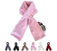 Genérico 2026 New Scarf with Hidden Zipper Pocket, Faux Fur Pull Through Scarf with Secret Zipper, Ultra-Soft Solid Pocket Scarfs for Hands-Free Storage Phone, Keys and Personal belongings (Pink)